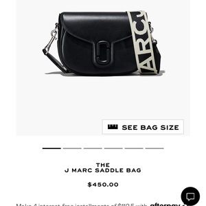Marc Jacobs the J Marc saddle back in black